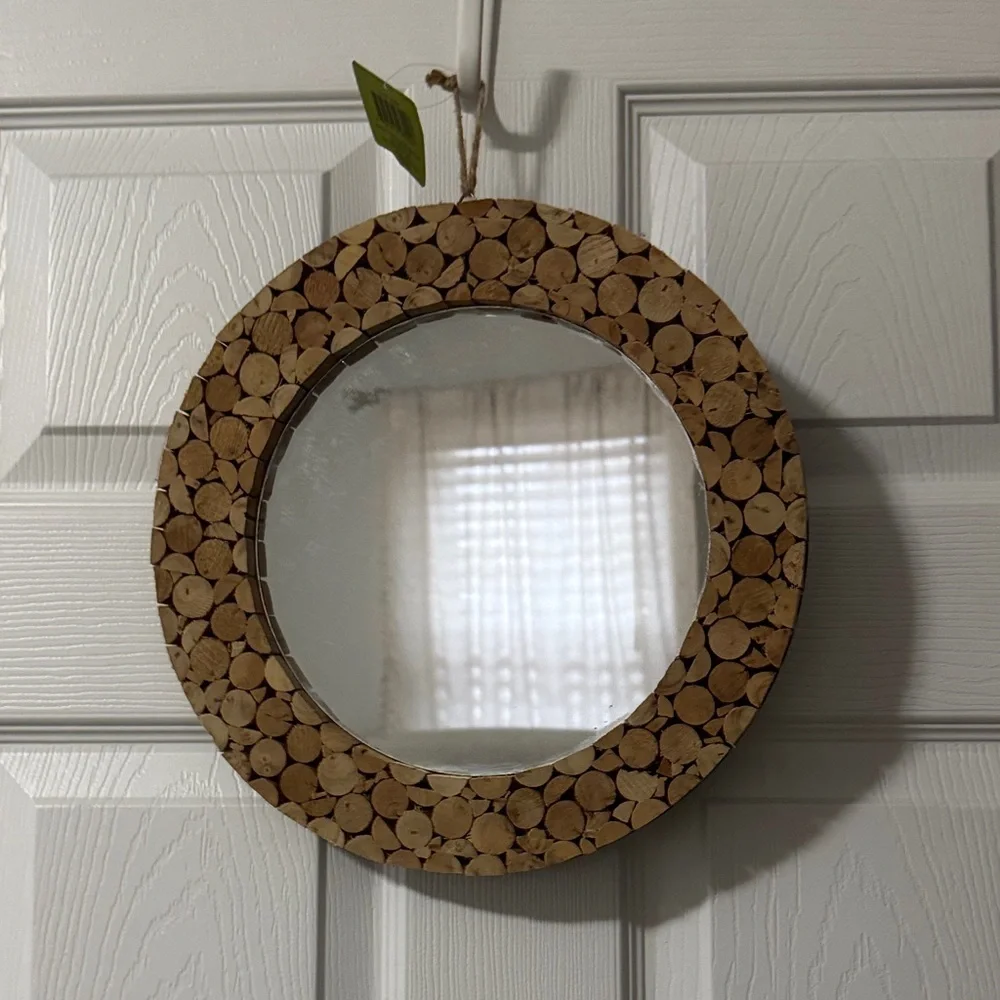 Rustic Cork Brown Wall Mirror
